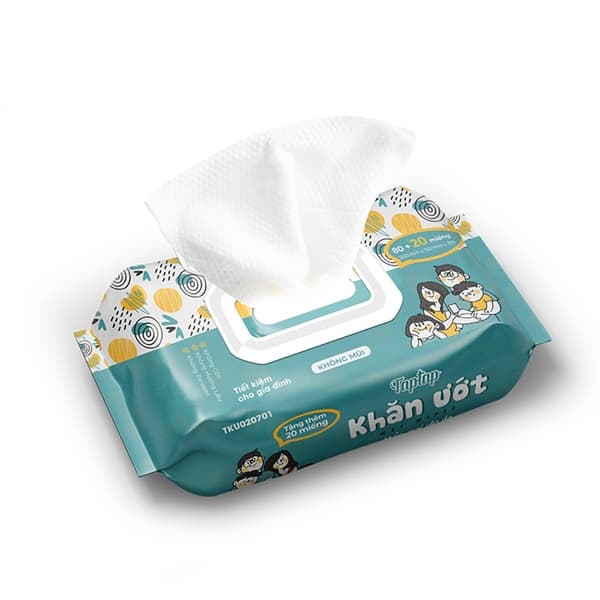 Khăn ướt TapTap không mùi 100 tờ