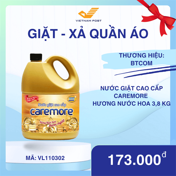 Nước giặt cao cấp Caremore hương nước hoa 3,8 kg