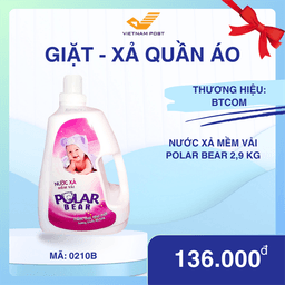 Nước xả mềm vải Polar Bear 2,9 Kg
