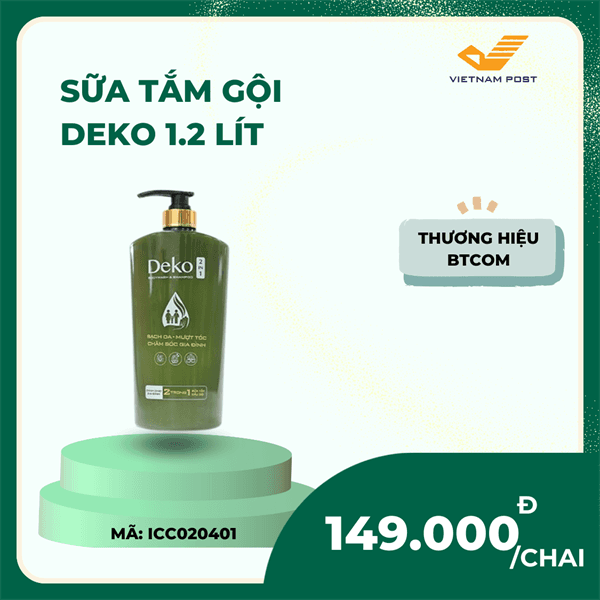 Sữa tắm gội Deko 1.2 Lít