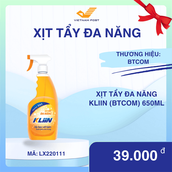 Xịt tẩy đa năng Kliin (BTCOM) 650ml
